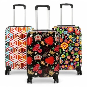 Equipaje de cabina rígido impreso 55 x 36 x 20 cm adecuado para Easyjet, Ryanair - Imagen 1 de 4
