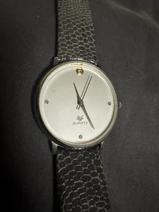 Vintage BWC Quartz watch W grey genuine leather Band - Picture 1 of 15