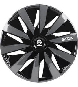 SET 4 COPRICERCHI AUTO SPARCO "LAZIO" NERO/GRIGIO, 14" POLLICI - SPC1491BKGR - Foto 1 di 4
