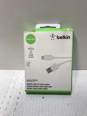 📀 Belkin Mixit 4ft Micro-USB to USB Cable for LG, HTC, Samsung Phones - Image 1 of 3
