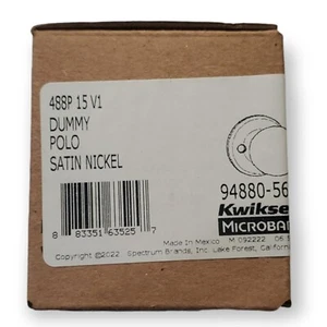 UN NUEVO Kwikset de níquel satinado 488P-15 Polo maniquí solo tirar perilla de puerta 94880-567 - Imagen 1 de 3