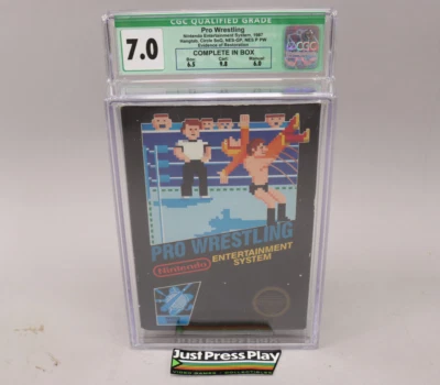 Pro Wrestling Nintendo NES 1987 CIB Complete in Box w/Manual CGC Graded Q7.0 - Image 1 of 4