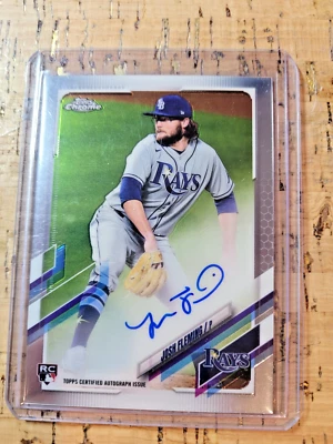 2021 Topps Chrome - Rookie Autographs Josh Fleming #RA-JF (AU, RC) - Image 1 of 2