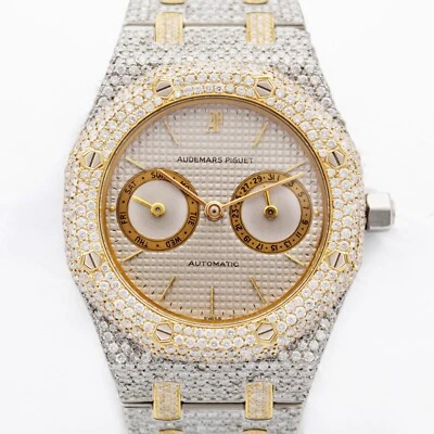 Audemars Piguet Royal Oak n.º 164 38 mm T/T 18 k banda/bisel de diamante personalizado con caja Foto 1 de 4