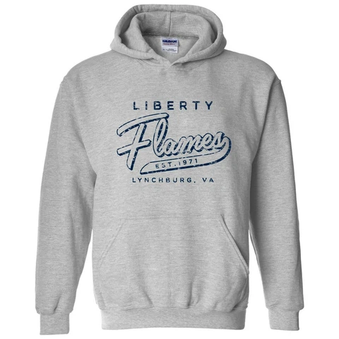Liberty University Flames Road Trip Script Hoodie - Sport Grey Cover