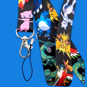 LEGENDARY POKEMON LANYARD correa para el cuello insignia de identificación clip go mew mewtwo zapdos Z1 - Imagen 1 de 3