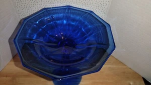 Cambridge CLEO DECAGON COBALT BLUE  7" TALL COMPORT - Picture 1 of 7
