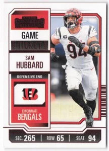 2023 Panini Contenders Sam Hubbard #23 Game Ticket Red - Picture 1 of 2