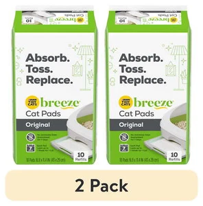 (10 pack)Absorbent Cat Litter Pads, 24/7 Odor Control, Refill Pack, 10 ct. Pouch - Picture 1 of 6