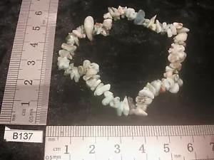 Bracelet baroque chips LARIMAR mineraux lithotherapie reiki bleu esoterisme - Picture 1 of 1