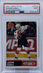 Jarome Iginla PSA 9 - 2002 Topps Total Checklist -Flames Legend, Iggy, HOF - Picture 1 of 7