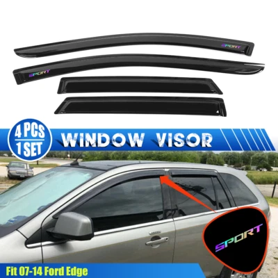 Fits 07-14  Edge 07-15 Lincoln MKX Window Visors Rain Guard Vent w/ Laser Sport Foto 1 de 4