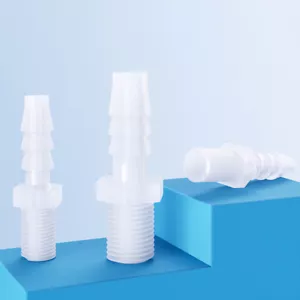 Plastic Barbed Male Connector Pipe Hose Straight Joiner Tubing Air Fuel Water - Picture 1 of 72