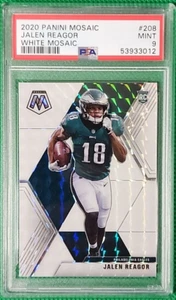 Jalen Reagor/25 2020 Panini Mosaic White Prizm PSA 9 como nuevo Eagles Rookie RC SSP - Imagen 1 de 3