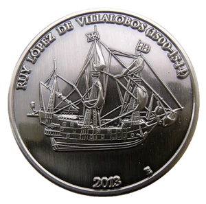 ISLA DE OS GUEDES- SPAIN 100 PESETAS 2013 SAILING SHIP AND COLOURED FLOWER 40mm - Picture 1 of 2