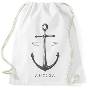 Turnbeutel Anker Hipster Beutel Tasche Gymsac Autiga® - Bild 1 von 3