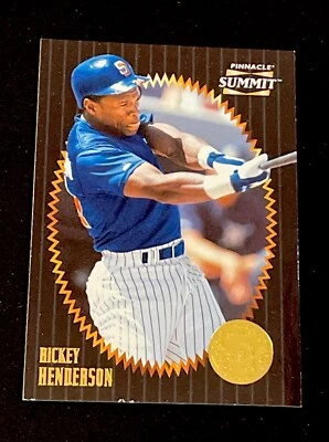 Rickey Henderson 1996 Pinnacle Summit #66 San Diego Padres Baseball Card NM HOF - Image 1 of 2