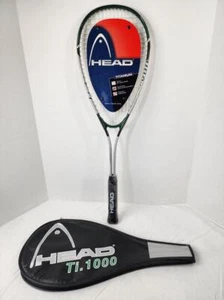 Head Ti 1000 Squash Racket w/ Cover - 4 in, Strung, New Old Stock, Green/Gray - Picture 1 of 10