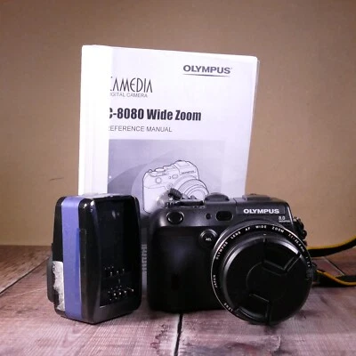 Olympus Camedia C-8080 8MP Digital Camera  Wide Zoom used - untested - Image 1 of 4