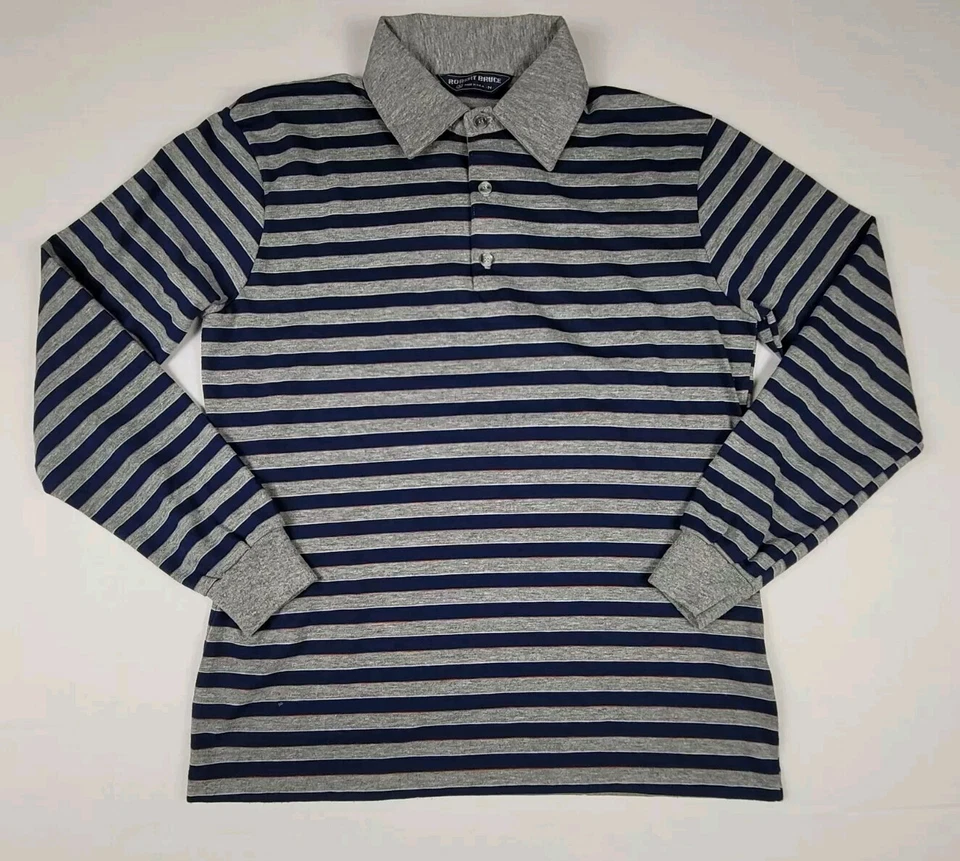 Camisa De Colección Robert Bruce Para Hombres Surf Skate Disco Aturdida y Confusa Rayas Mediana Foto 1 de 4