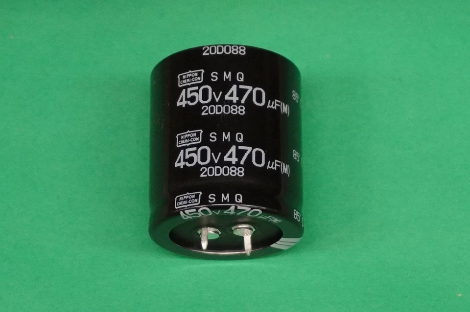 NIPPON CHEMI-CON Capacitor - 470 uF / 450 Volt - for Amplifier, Inverter, Power Supply