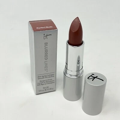 IT Cosmetics 💗 Blurred Lines Anti-Aging Collagen Lipstick PERFECT NUDE 0.11oz - Image 1 of 4