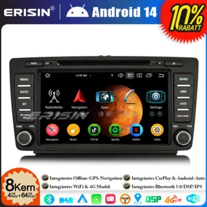 4+64GB Android 14 DAB+GPS Autoradio für Skoda Octavia Rapid Roomster Superb Yeti - Bild 1 von 24