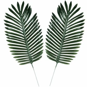 Fabric Fern Palm Leaves 2 per pack 24.5" x 10.5" Tropical Decorations Supplies - Picture 1 of 1