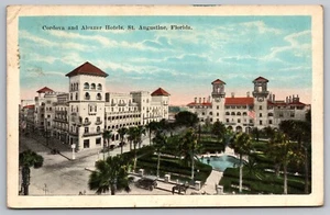 Postcard: Cordova/Alcazar Hotels, St. Augustine, FL, E. C. Kropp, Posted c. 1926 - Picture 1 of 2