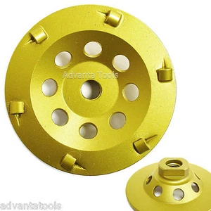 4” PCD Cup Wheel - Quarter Round 6-Segment with 5/8"-11 Arbor - Picture 1 of 3