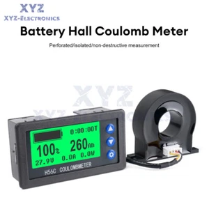 DC 9-100V 100A/400A Battery Level Monitor Hall Coulomb Meter Voltmeter Ammeter - Picture 1 of 25