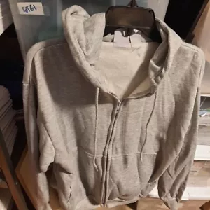 NEU! Vintage 90s Zip Thermo Lined Hoodie Sweatshirt Franklin Sports Grau Gr.M - Bild 1 von 10