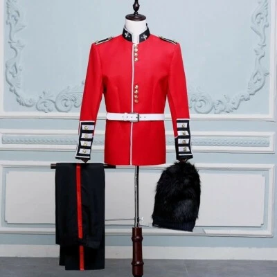British Uniform Royal Guard Soldier Costume Mens Fancy Dress Grenadier Tunic - Image 1 of 4