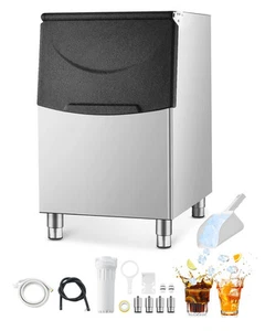 Commercial Ice Maker Storage Bin 250lbs Capacity Stainless Steel Ice Storage Bin - Picture 1 of 11