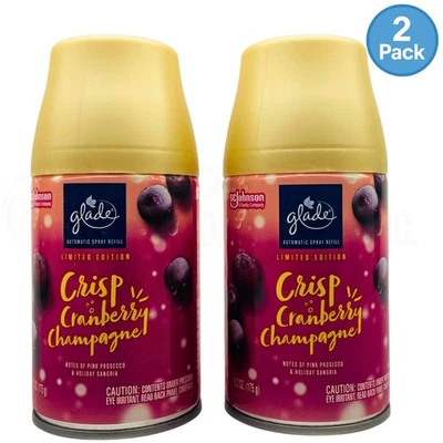 Автоматический спрей для заправки шампанского Glade Crisp Cranberry 6,2 унции 2 упаковки - Изображение 1 из 2