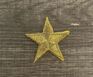 Vintage Gold Star Embroidered Patch - Picture 1 of 2