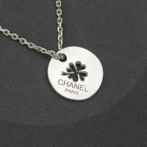 Collana CHANEL motivo quadrifoglio argento 925 vintage