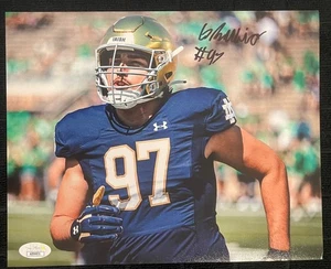 Foto autografiada firmada por GABRIEL RUBIO 8x10 Notre Dame luchando irlandesa certificado de autenticidad JSA - Imagen 1 de 3