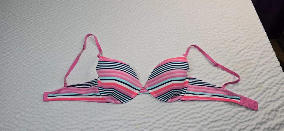 Sujetador Flirtitude Mujer 36B Rosa Rayas Con Aros FavePush Up Sexy Colorido Foto 1 de 4