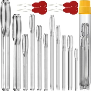 55 PCS Large-Eye Blunt Needles, Large Eye Sewing Needles, 11 Sizes Hand Sewin... - Picture 1 of 9