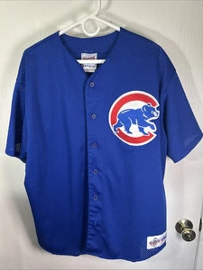Maglia Vintage Anni 90 Chicago Cubs Majestic Xl Blu Made USA Collezione Diamond #82 - Foto 1 di 9