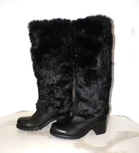 BOTAS MUJER FREE LANCE CUERO NEGRO Y PIEL DE CONEJO TALLA 38 NUNCA USADAS SIN CAJA - Imagen 1 de 13