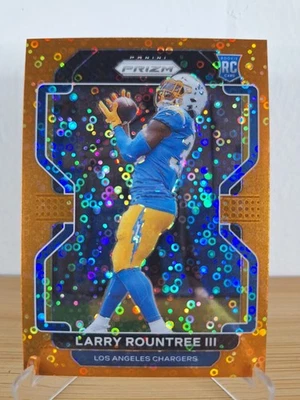 2021 Panini Prizm #401 Larry Roundtree III Orange Disco RC Rookie LA Chargers - Image 1 of 2