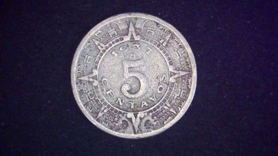 1937 M Mexico ESTADOS UNIDOS MEXICANOS 5 Centavos KM# 423 - Image 1 of 2
