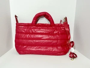 Estee Lauder Damen Rot Rosa Weekender Reisetasche Tasche Puffer Verstellbar Neu - Bild 1 von 8