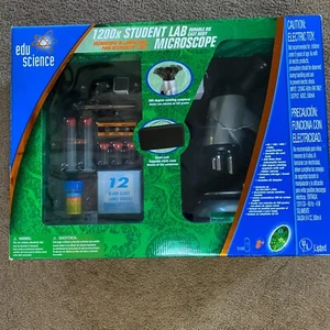 Toys R Us Edu Science Microscope Kit Durable Die Cast Body 1200x. New With Case - Picture 1 of 12