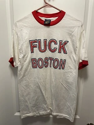 Camisa De Colección Años 80 Bootleg Boston RedSox New York Yankees Grande XL Puntada Única Foto 1 de 4
