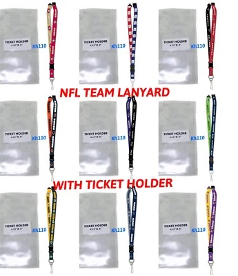 NFL Team breakaway Lanyard with ticket holder-select your team - Image 1 of 4