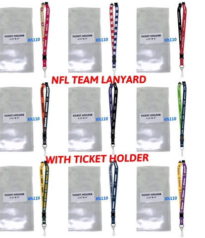 NFL Team breakaway Lanyard with ticket holder-select your team Cover