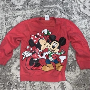 Girls Mickey / Minnie Sweatshirt - Red Size M Medium  7/8 - Disney Store - Picture 1 of 4